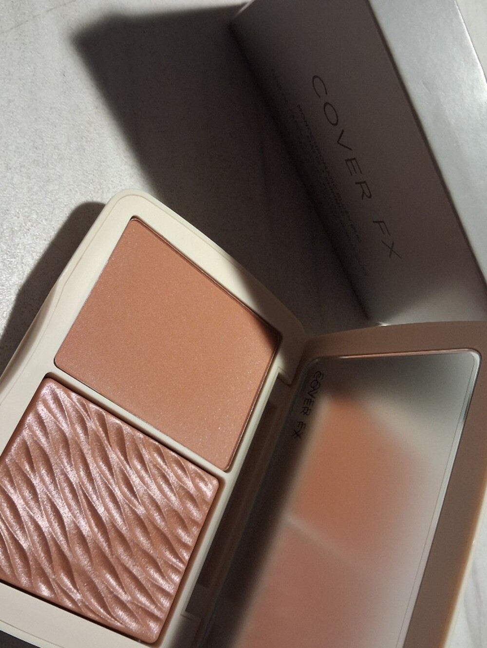 COVER FX Warm Honey Peach Blush & Shimmer Highlighter Duo WARM HONEY